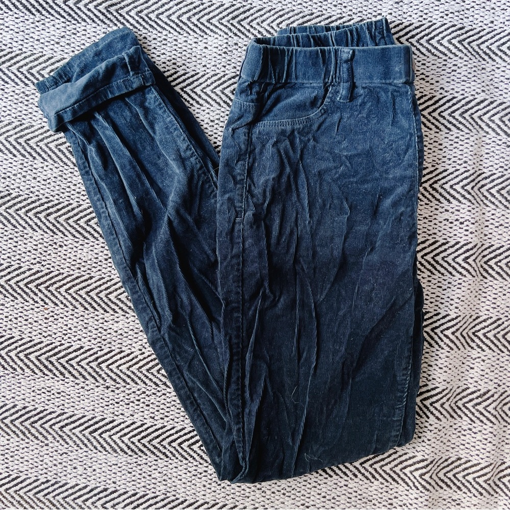 Uniqlo blue corduroy leggings / jeggings
